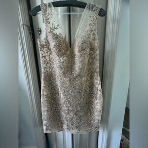 Stunning embroidered sequined mini dress. Mint condition.